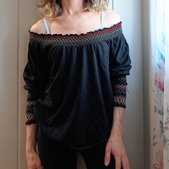 Off Shoulder Boho Top - Picture 1 of 4